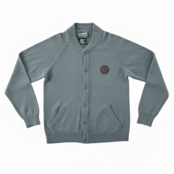 Us Versus Them Other - Us Versus Them Men’s Cardigan Sweater In Olive Gray Size Large EUC!